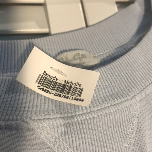 NWT Blue Brandy Sweatshirt Cropped - Picture 2 of 2